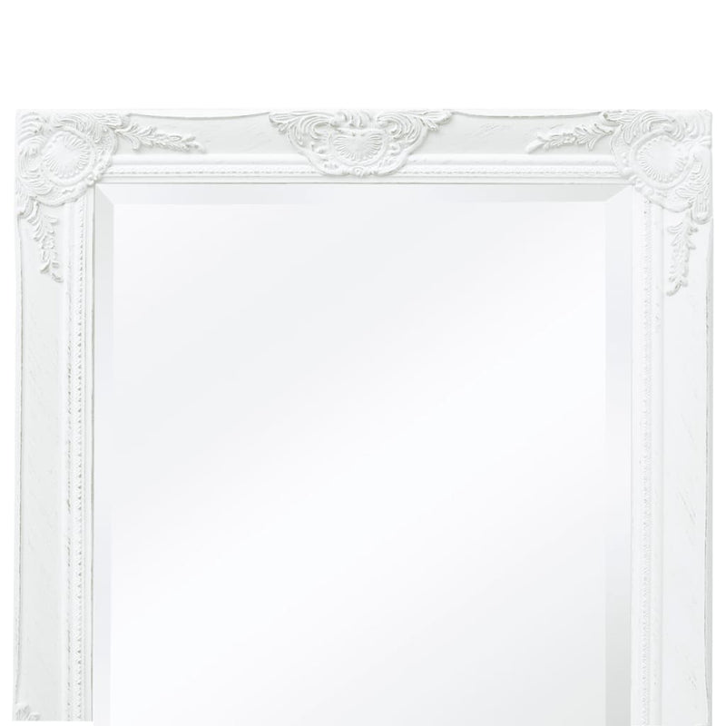 vidaXL fehér barokk stílusú fali tükör 100 x 50 cm