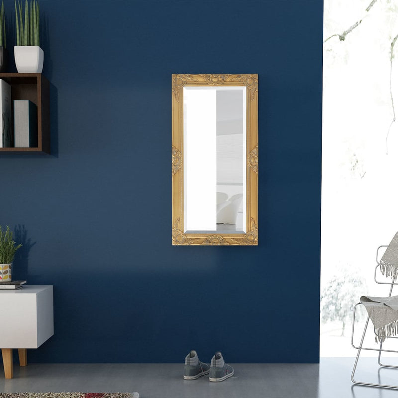 vidaXL aranyszínű barokk stílusú fali tükör 100 x 50 cm