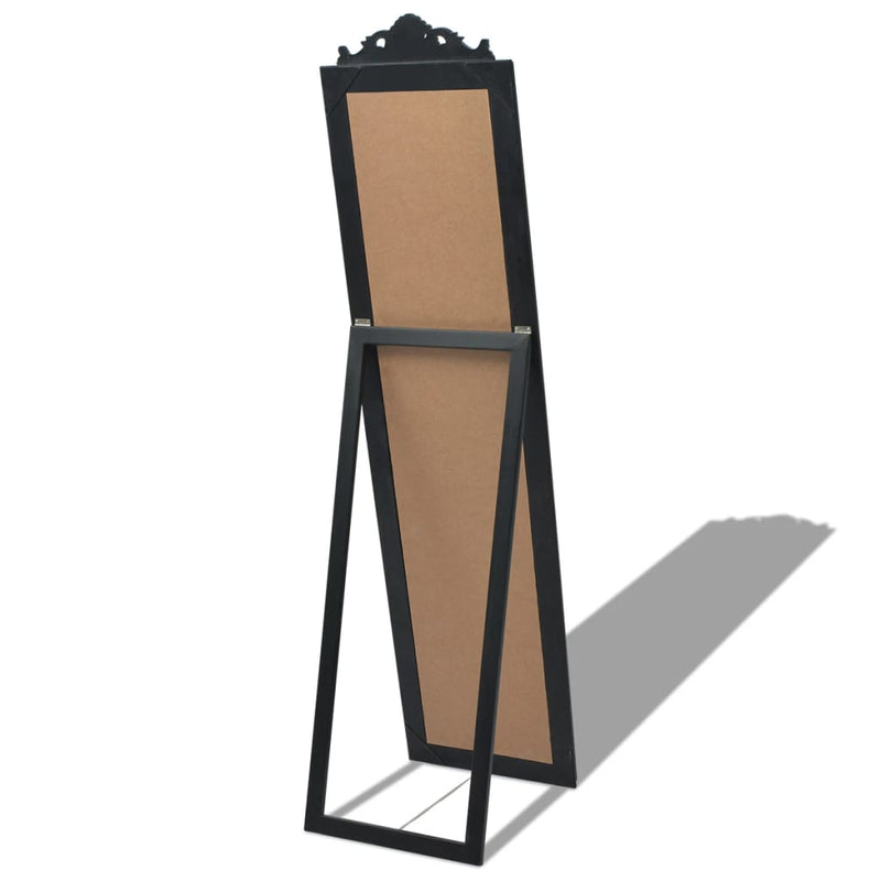 vidaXL fekete barokk stílusú szabadon álló tükör 160 x 40 cm