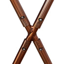 vidaXL barna és fehér valódi marhabőr pillangószék