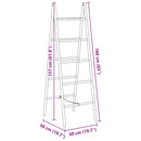 vidaXL dupla törölközőszárító létra 5 fokos bambusz 50x160 cm