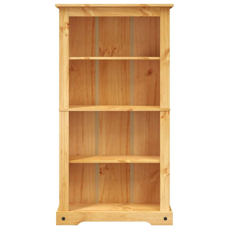 vidaXL 4 szintes Corona-stílusú mexikói fenyő könyvespolc 80x29x150 cm