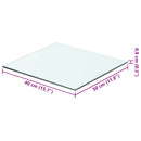 vidaXL Átlátszó üvegpolc panel 40x30 cm