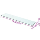 vidaXL 70x15 cm átlátszó panel üvegpolc