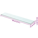 vidaXL 80x15 cm átlátszó panel üvegpolc