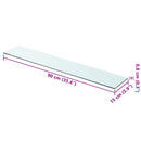 vidaXL 90x15 cm átlátszó panel üvegpolc