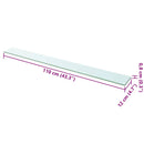 vidaXL 110x12 cm átlátszó panel üvegpolc