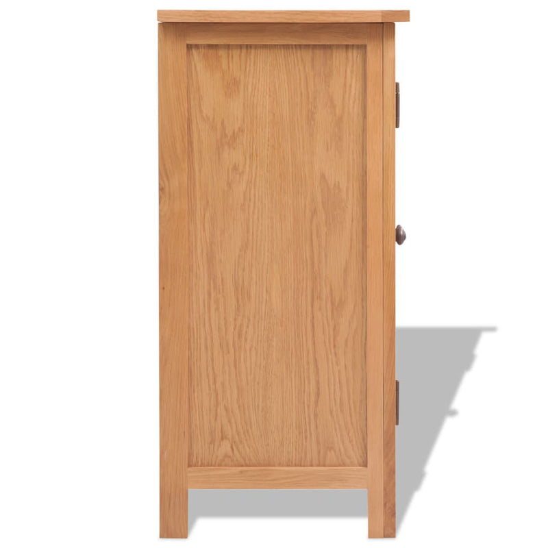 vidaXL tömör tölgyfa tálalószekrény 70 x 35 x 75 cm