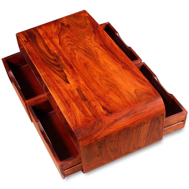 vidaXL tömör akácfából dohányzóasztal 90 x 40 x 35 cm