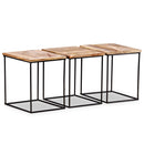 vidaXL tömör mangófa dohányzóasztal 56 x 48 x 40 cm