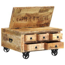 vidaXL nyers mangófa dohányzóasztal 70 x 70 x 40 cm