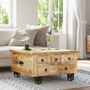 vidaXL nyers mangófa dohányzóasztal 70 x 70 x 40 cm