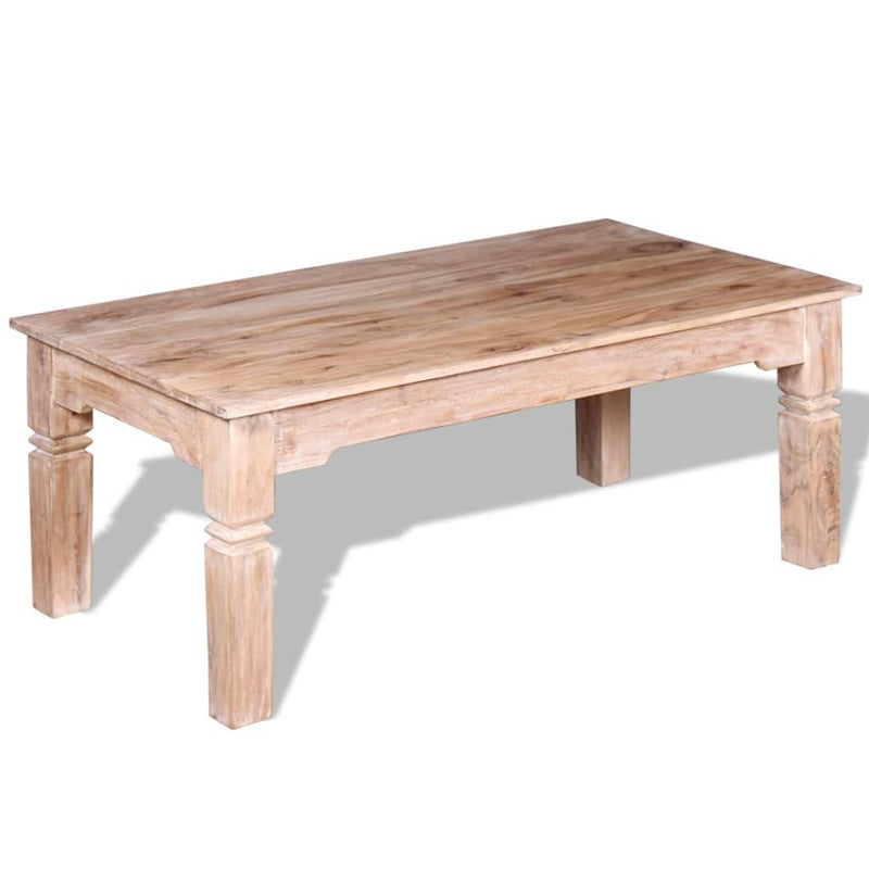 vidaXL tömör akácfa dohányzóasztal 110x60x45 cm