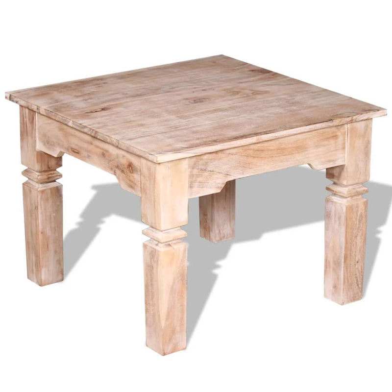 vidaXL tömör akácfa dohányzóasztal 60x60x45 cm