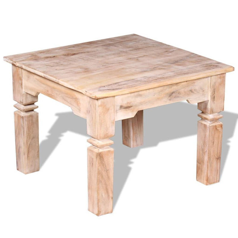 vidaXL tömör akácfa dohányzóasztal 60x60x45 cm