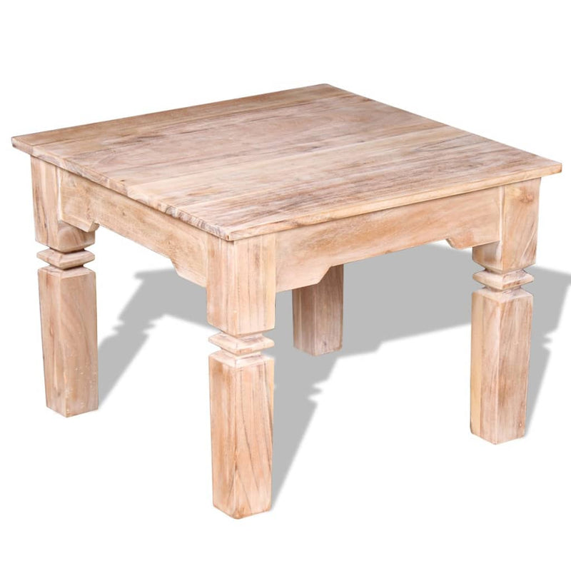 vidaXL tömör akácfa dohányzóasztal 60x60x45 cm