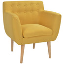 vidaXL sárga szövet karosszék