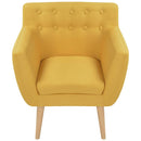 vidaXL sárga szövet karosszék