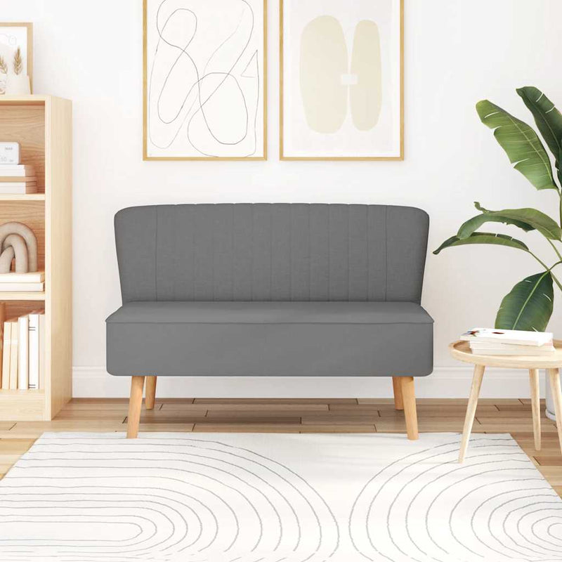 vidaXL világosszürke szövetkanapé 117 x 55,5 x 77 cm