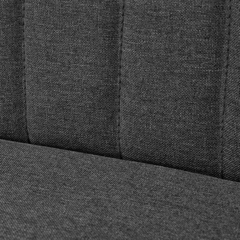 vidaXL sötétszürke szövetkanapé 117 x 55,5 x 77 cm