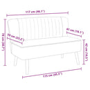 vidaXL sötétszürke szövetkanapé 117 x 55,5 x 77 cm