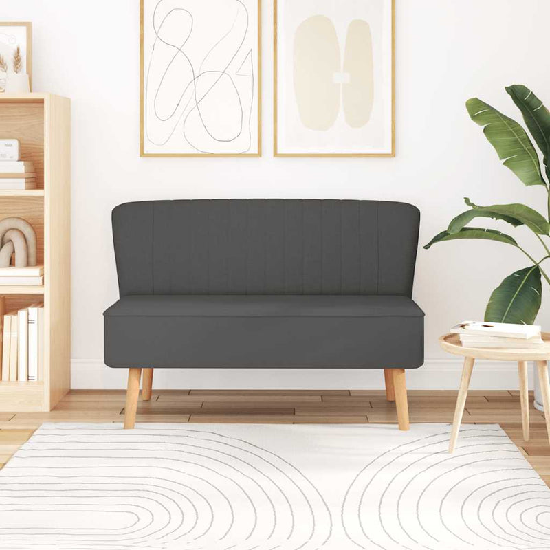 vidaXL sötétszürke szövetkanapé 117 x 55,5 x 77 cm