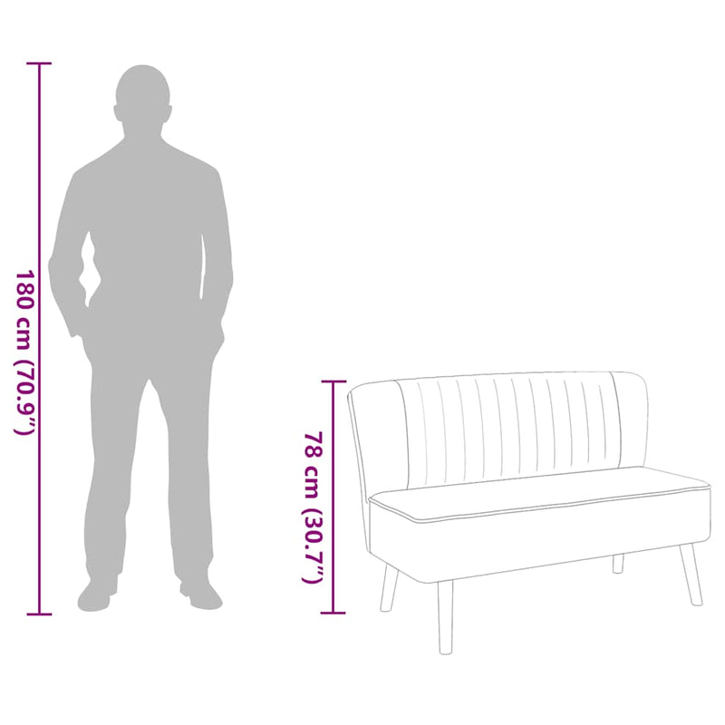 vidaXL zöld szövetkanapé 117 x 55,5 x 77 cm