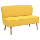 vidaXL sárga szövetkanapé 117 x 55,5 x 77 cm