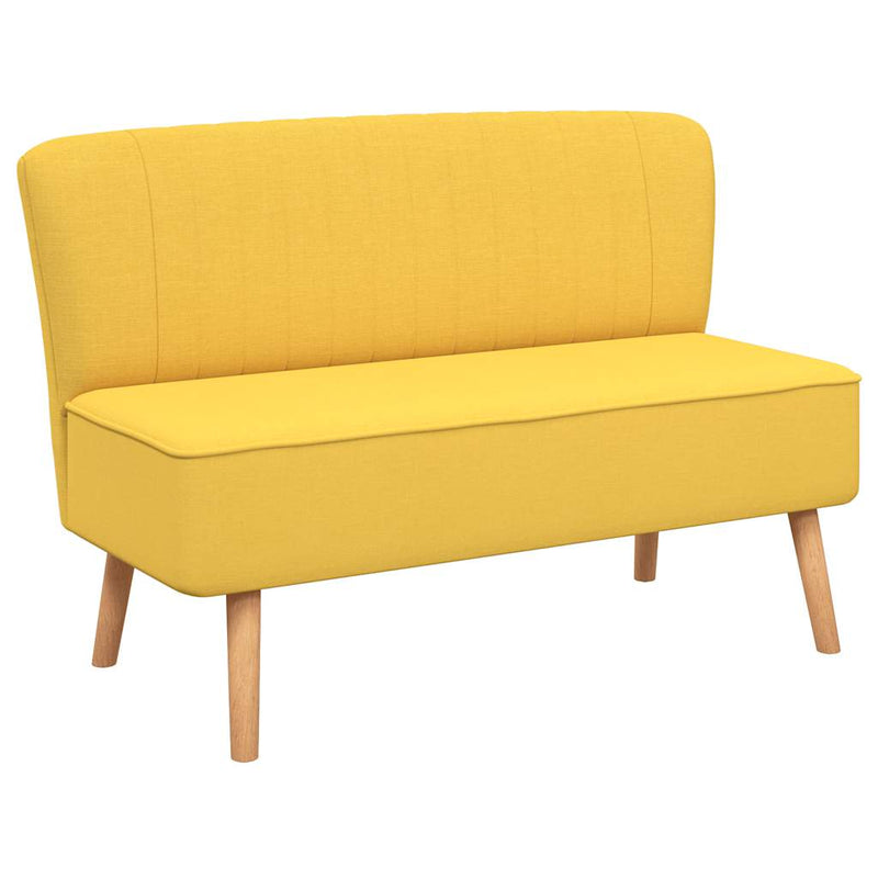 vidaXL sárga szövetkanapé 117 x 55,5 x 77 cm