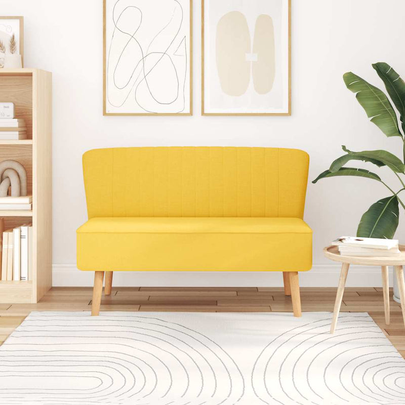 vidaXL sárga szövetkanapé 117 x 55,5 x 77 cm