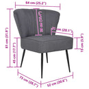 vidaXL sötétszürke szövet koktélszék