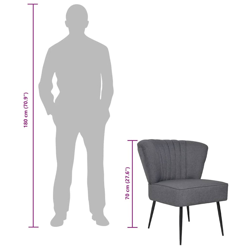 vidaXL sötétszürke szövet koktélszék