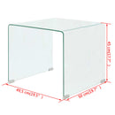 vidaXL Edzett üveg dohányzóasztal 49,5x50x45cm átlátszó