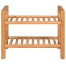 vidaXL tömör tölgyfa cipőtartó 2 polccal 50 x 27 x 40 cm