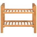 vidaXL tömör tölgyfa cipőtartó 2 polccal 50 x 27 x 40 cm