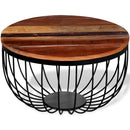 vidaXL tömör újrahasznosított fa dohányzóasztal