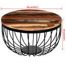 vidaXL tömör újrahasznosított fa dohányzóasztal