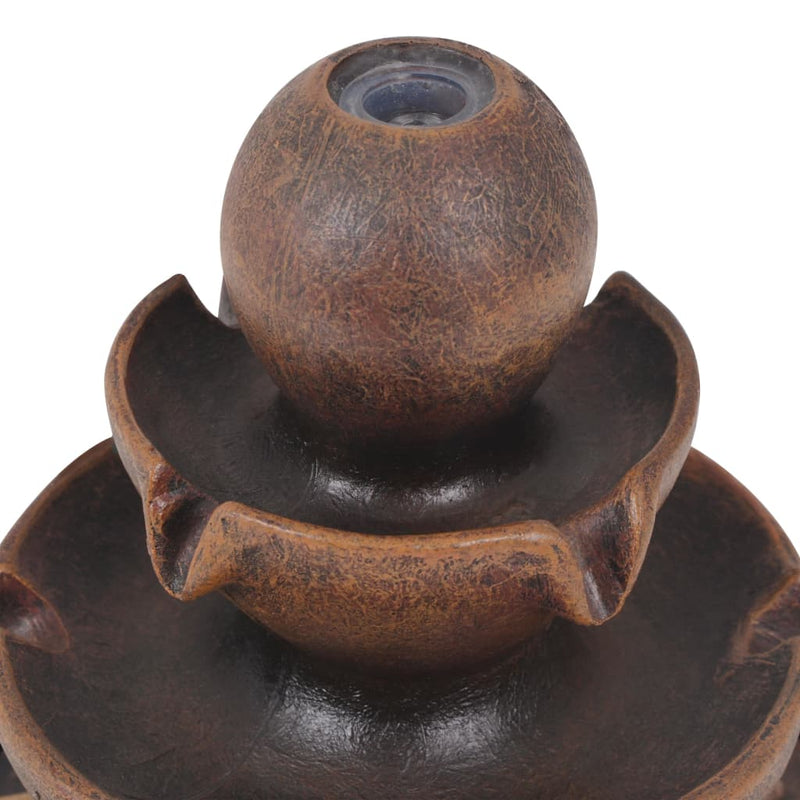 vidaXL beltéri műgyanta szökőkút szivattyúval