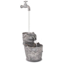 vidaXL műgyanta díszkút csappal és vödrökkel