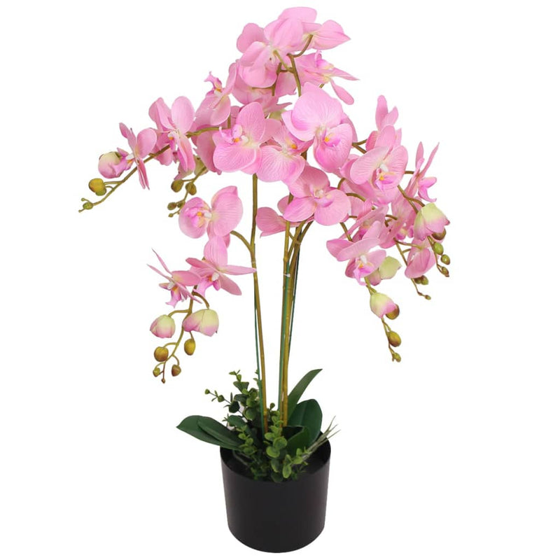 vidaXL cserepes rózsaszín műorchidea 75 cm