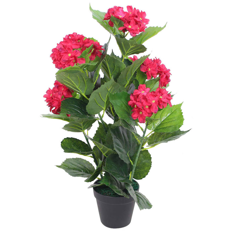 vidaXL műhortenzia virágcseréppel 60 cm piros