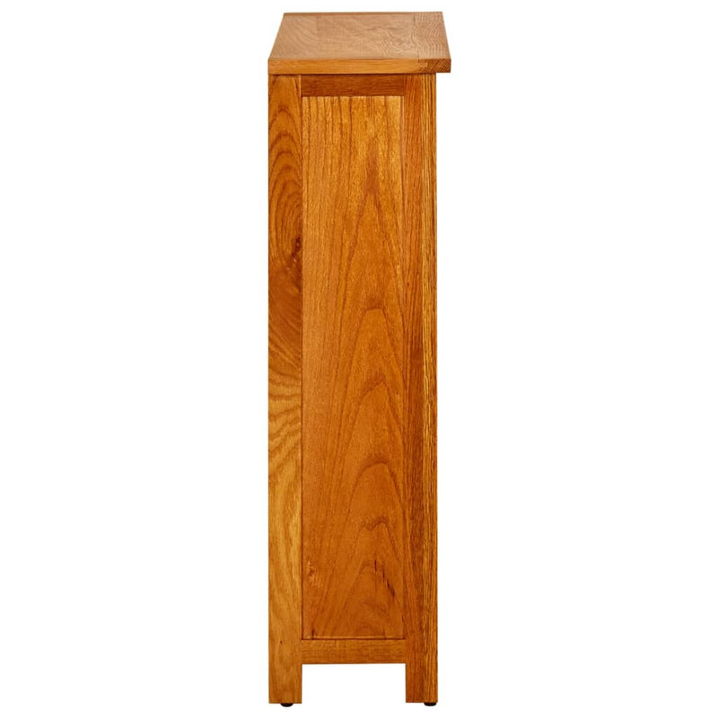 vidaXL 3 szintes tömör tölgyfa könyvespolc 70 x 22,5 x 82 cm