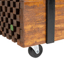 vidaXL tömör tíkfa kisasztal 60 x 60 x 38 cm