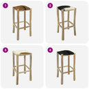 vidaXL kecskebőr és tömör tíkfa bárszék