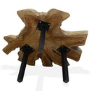 vidaXL valódi tíkfa dohányzóasztal 80 x 70 x 38 cm