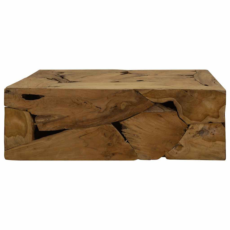 vidaXL barna, valódi tíkfa dohányzóasztal 90x50x30 cm