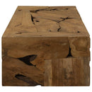 vidaXL barna, valódi tíkfa dohányzóasztal 90x50x30 cm