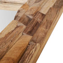 vidaXL dekoratív és kocka-alakú tükör tíkfából 60 x 60 cm