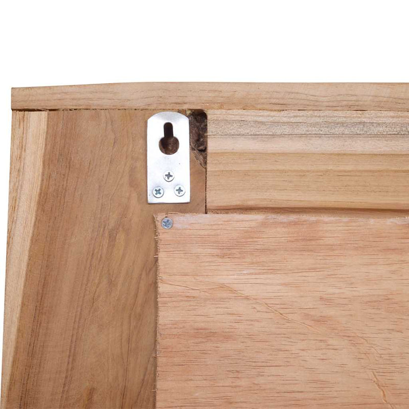 vidaXL dekoratív és kocka-alakú tükör tíkfából 60 x 60 cm