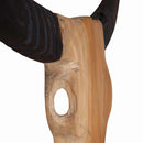 vidaXL Bikakoponya szobor teak 66x15x88 cm